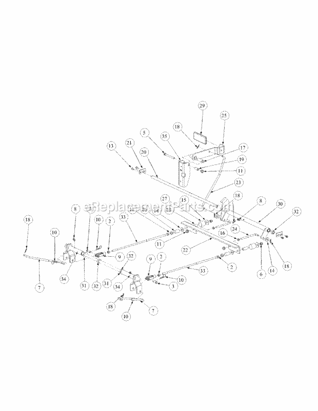 Brake Assembly Diagram and Parts List for M60-KH 53AB5BDX750-27-HP Cub Cadet Lawn Tractor